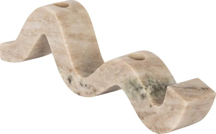 Marble Wave Double Taper Candle Holder, Beige | Nordstrom