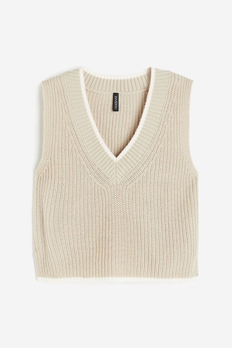 Sweater Vest - Light taupe - Ladies | H&M US | H&M (US + CA)