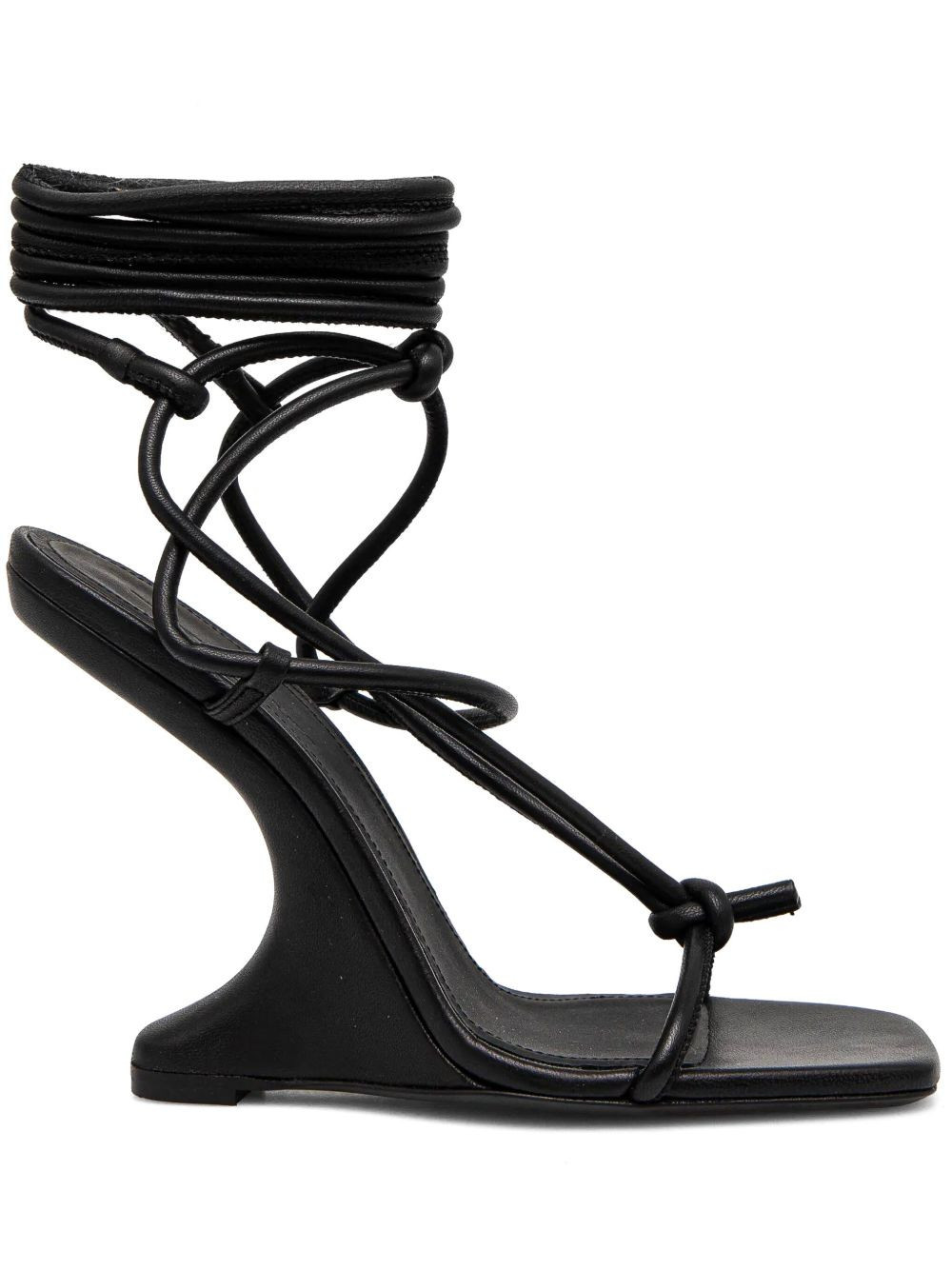 Rick Owens Lilies 110mm sculpted heel sandals - Black | Farfetch Global