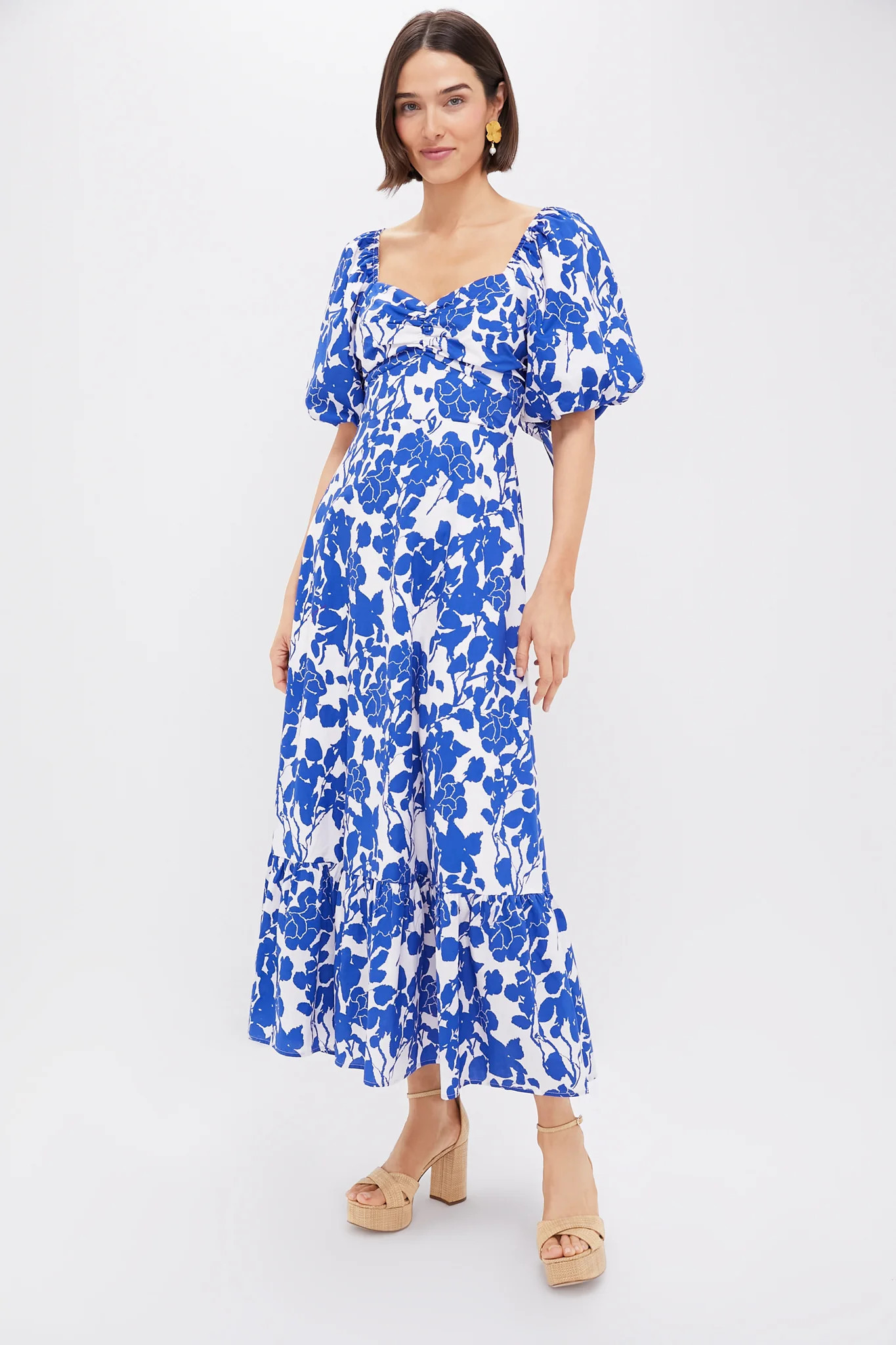 Blue Floral Seaport Midi Dress | Tuckernuck (US)