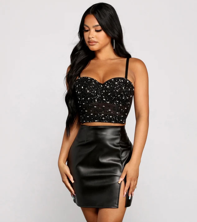 Reign N' Shine Rhinestone Bustier | Windsor Stores