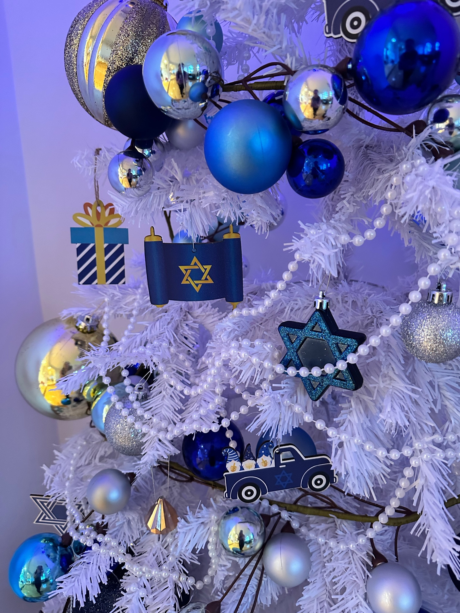 Feeling the joyful spirit of the season with a stunning Christmas tree adorned with a beautiful array of festive ornaments! 🎄✨✨✨ Immersed in the holiday cheer, we also incorporated Hanukkah ornaments to celebrate the diversity and unity that this time of year brings. 🕎💙 May this photo inspire smiles, warmth, and a reminder of the magic that comes with the holidays! #ChristmasMagic #FestiveVibes #HolidayCheer #DiversityCelebration #SeasonOfJoy #ChristmasTreeDecorations #HanukkahOrnaments

#LTKHoliday #LTKSeasonal #LTKhome