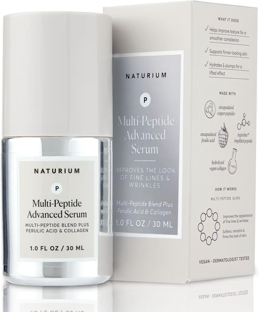 Naturium Multi-Peptide Advanced Serum, Firming & Smoothing Face Serum for Fine Lines & Wrinkles w... | Amazon (US)