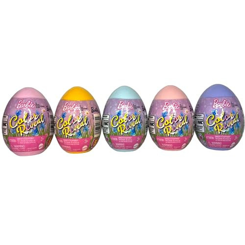 Barbie Color Reveal Pets Easter Egg HCC74 Series Complete Set of 5 Colored Egg Surprises (One of Each Color) | Amazon (US)