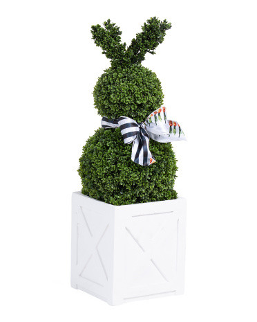 41in Faux Boxwood Bunny Decor | TJ Maxx