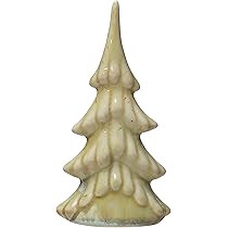 Creative Co-Op 5-1/4"H Stoneware Christmas Tree, Reactive Glaze, Green (Each One Will Vary) Figures  | Amazon (US)
