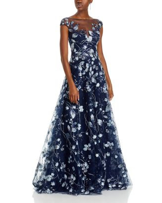 Embroidered Lace Illusion Bodice Gown | Bloomingdale's (US)