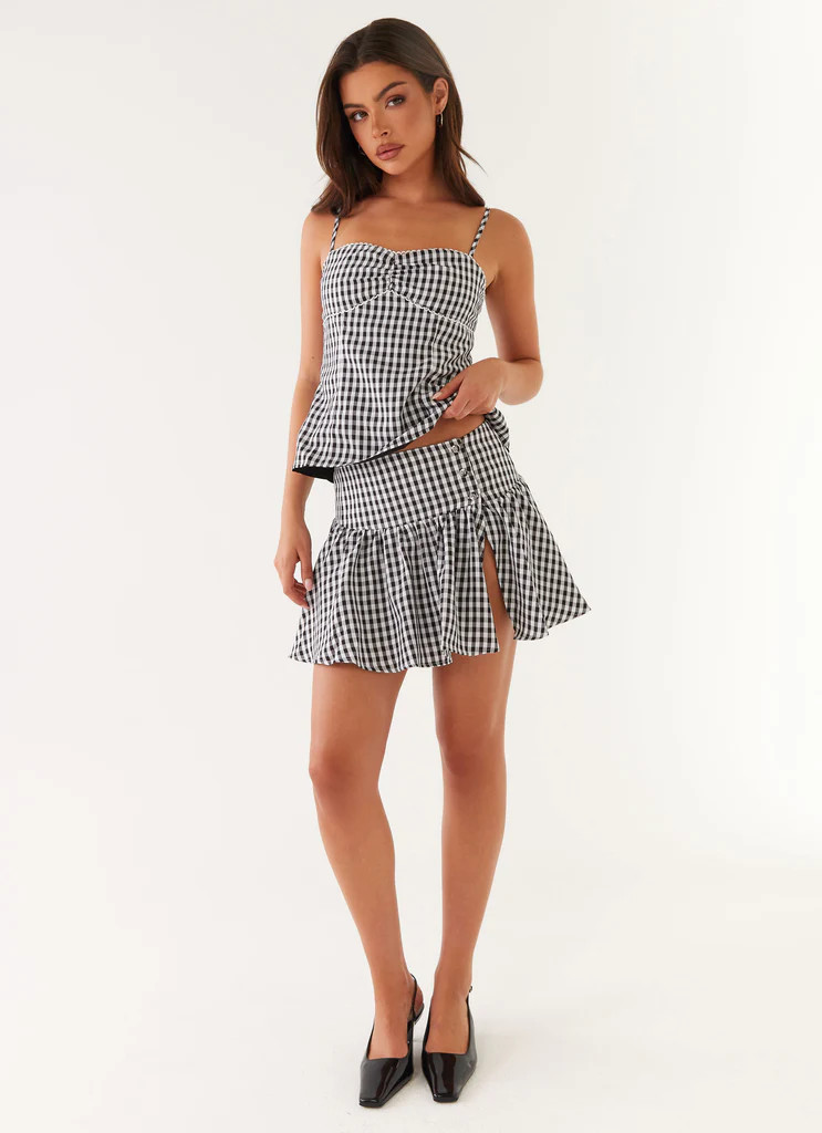 Bellamy Mini Skirt - Black Gingham | Peppermayo (Global)