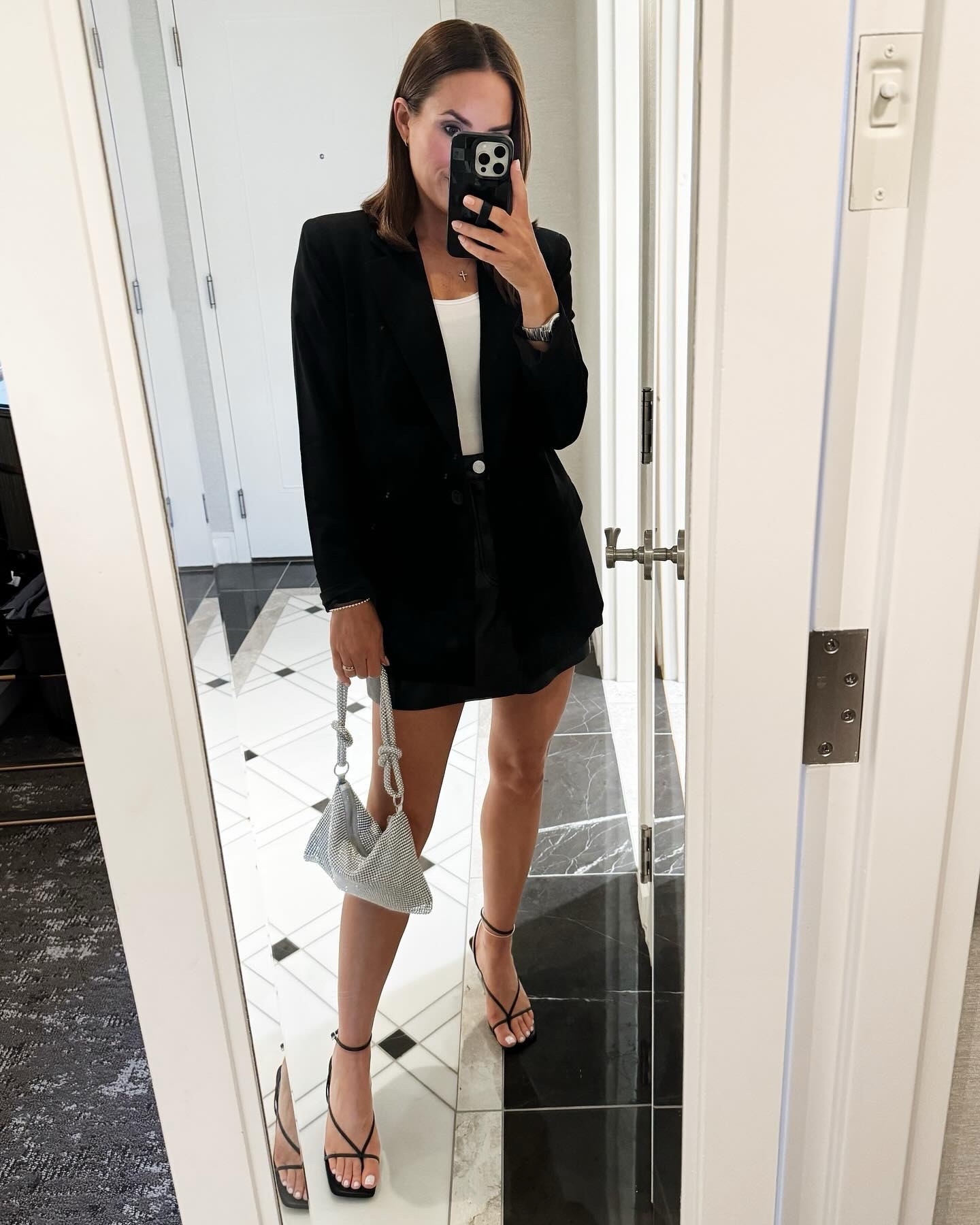 Vegas outfit night one! Black blazer with this leather mini skirt and a white bodysuit! 

#LTKfindsunder100 #LTKparties #LTKover40
