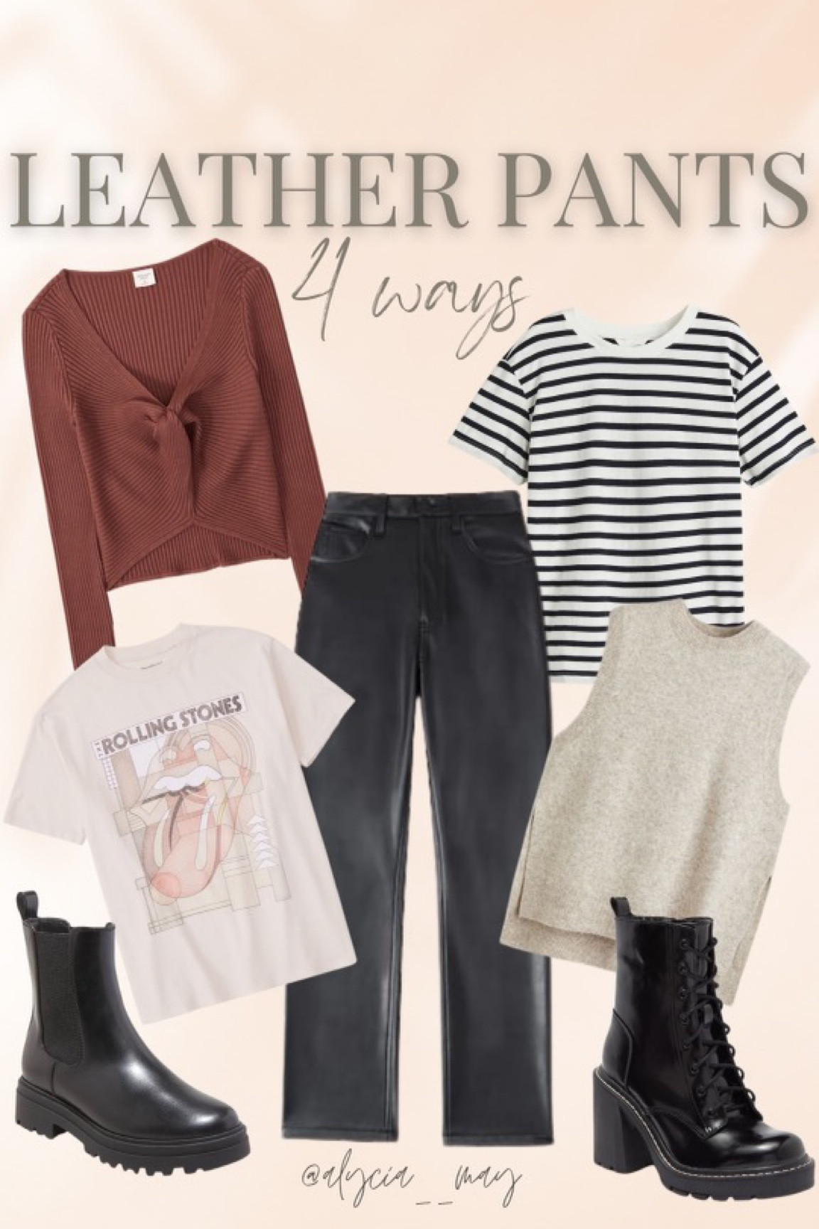 4 ways to wear leather pants

#LTKunder100 #LTKstyletip #LTKunder50