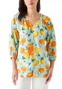 Kim Rogers® Women's Textured Printed Blouse | Belk