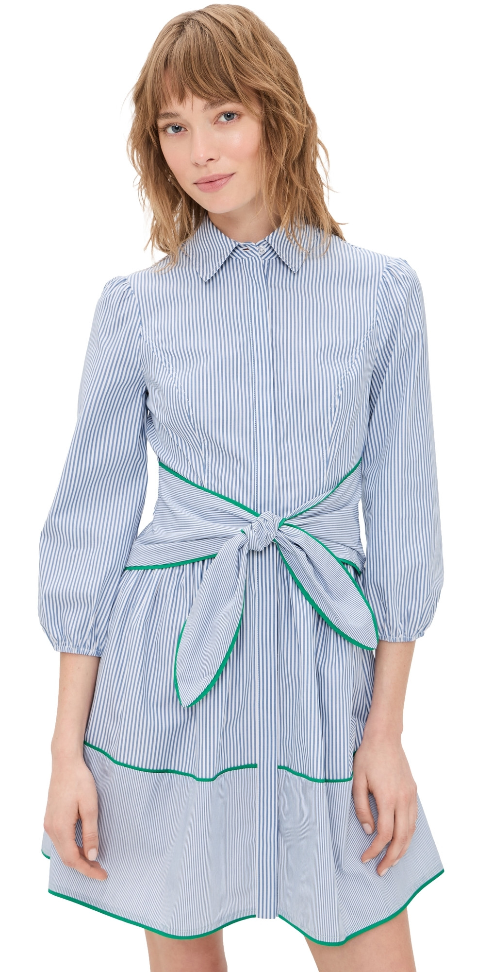 Shoshanna Chatfield Dress French Blue/Optic/Green 8 | Shopbop