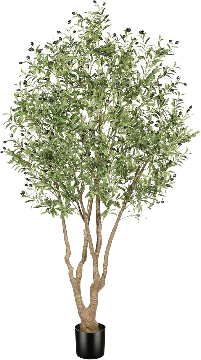 Faux Olive Tree 7ft - Olive Trees Artificial Indoor with Large Olive Branches and Realistic Fruit... | Amazon (US)