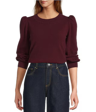 Antonio Melani Lisa Puff Sleeve Crew Neck Cashmere Sweater | Dillard's | Dillard's