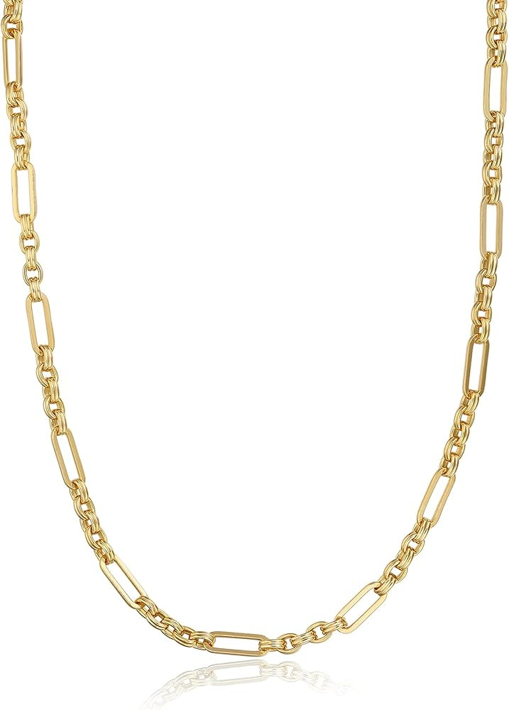Dainty Layered Choker Necklace 18k gold Plated Y Pendant Necklace Multilayer Bar Disc Necklace Ad... | Amazon (US)