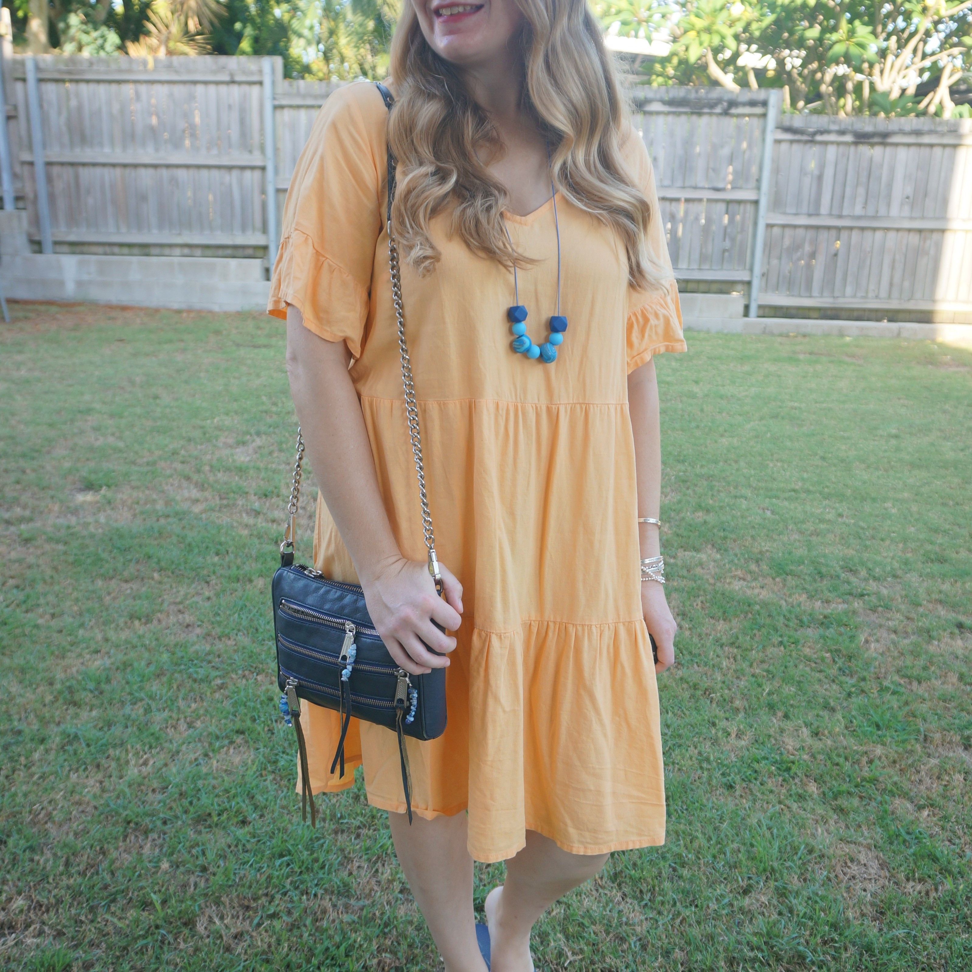 Mango yellow Anko Kmart tiered linen dress with navy Rebecca Minkoff mini 5-zip bag 💛💙

#LTKbag #LTKdresses #LTKaustralia