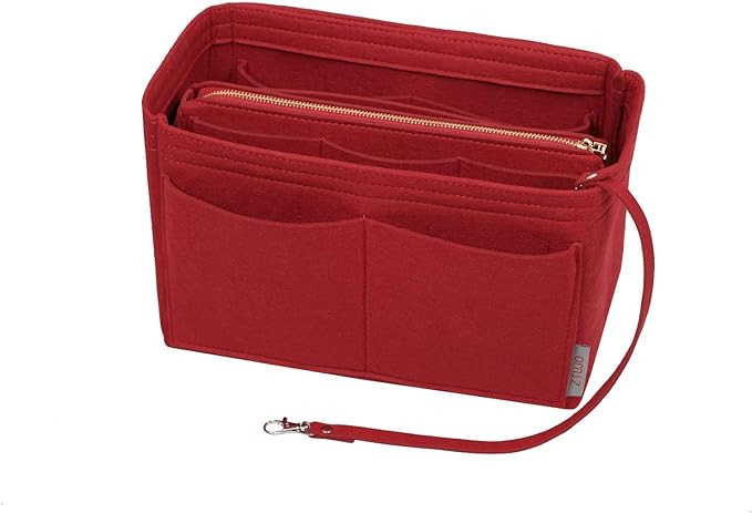 ZTUJO Purse Organizer Insert, Felt Bag Organizer with Metal Zipper, Handbag & Tote Shaper, For Sp... | Amazon (US)