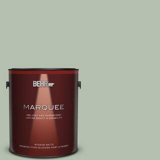 BEHR MARQUEE 1 gal. #N400-3 Flagstaff Green One-Coat Hide Matte Interior Paint & Primer 145401 | The Home Depot