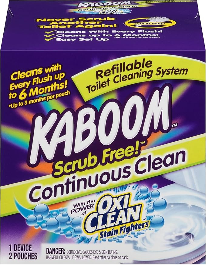 Kaboom Scrub Free! Toilet Bowl Cleaner System with 2 Refills | Amazon (US)