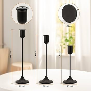 Candle Holder - 3 PCS Candlestick Holders - Vintage Candle Stick Holder - Modern Decorative Cente... | Amazon (US)