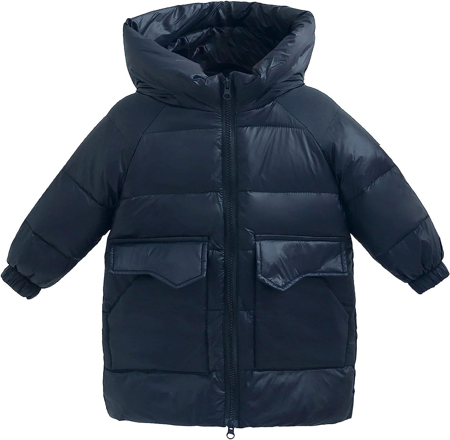 Baby Girls Long Down Coats Lightweight Outwear Winter Hooded Jackets | Amazon (US)