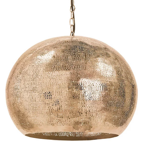 Pierced Metal Sphere Pendant | Lumens