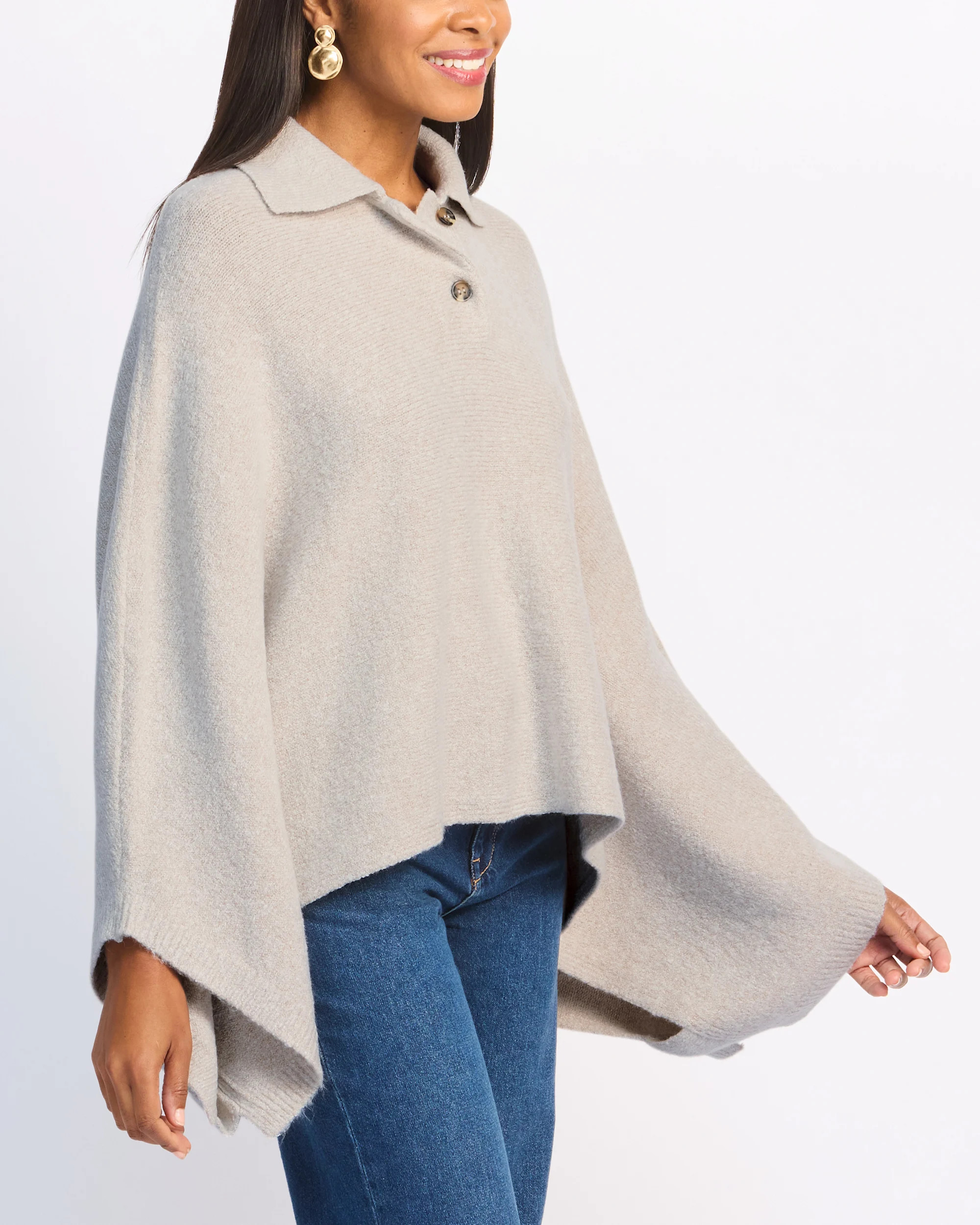 Collared Cape Sweater | Stitch Fix