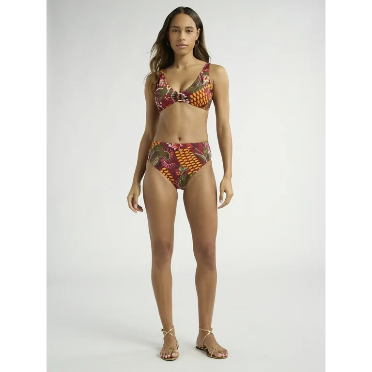 Sofia by Sofia Vergara Women's Ring Front Bralette Swim Top, Sizes XS-XL | Walmart (US)