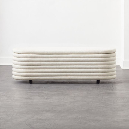 Click for more info about Rialto Ivory Storage Bench + Reviews | CB2
