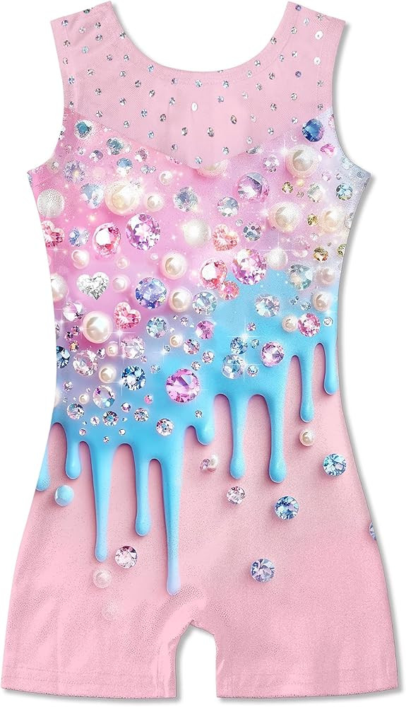 uideazone Gymnastics Leotards for Girls Ballet Unitards Biketard Toddler Sequin Mesh Stitching‌... | Amazon (US)