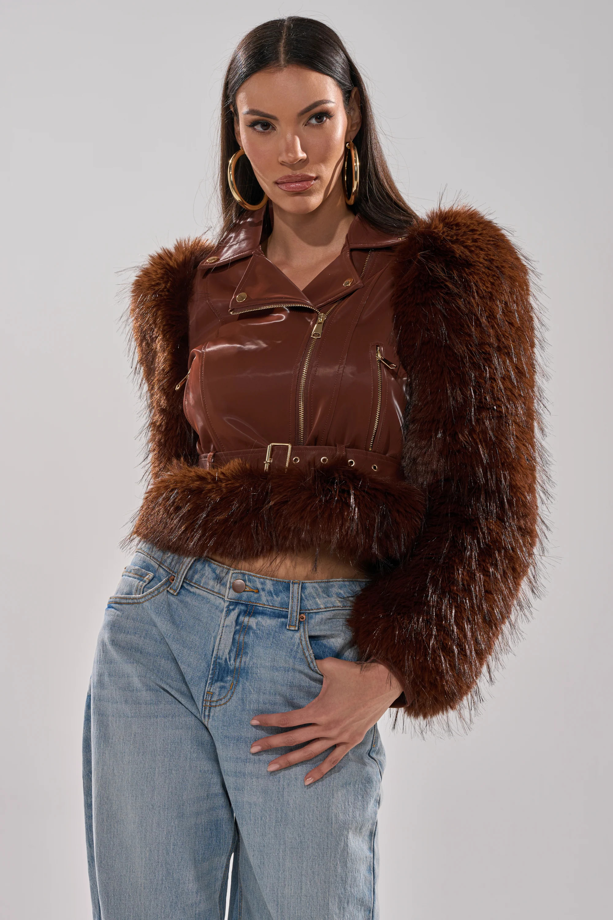 SPEND IT ALL FUR TRIM MOTO | AKIRA