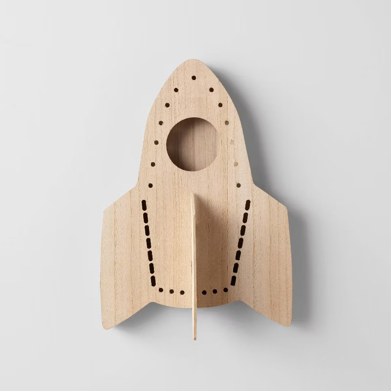 Rocket Wood Lit Wall Decor - Pillowfort™ | Target
