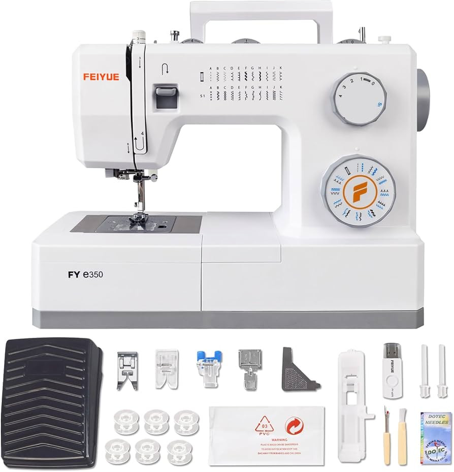 FEIYUE FYe350 Sewing Machine with Multiple Needle Positions, Energy Saving Servo Motor, Heavy Dut... | Amazon (US)