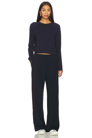 Luca Air Weight Stripe Trouser in Indigo & Honey | Revolve Clothing (Global)