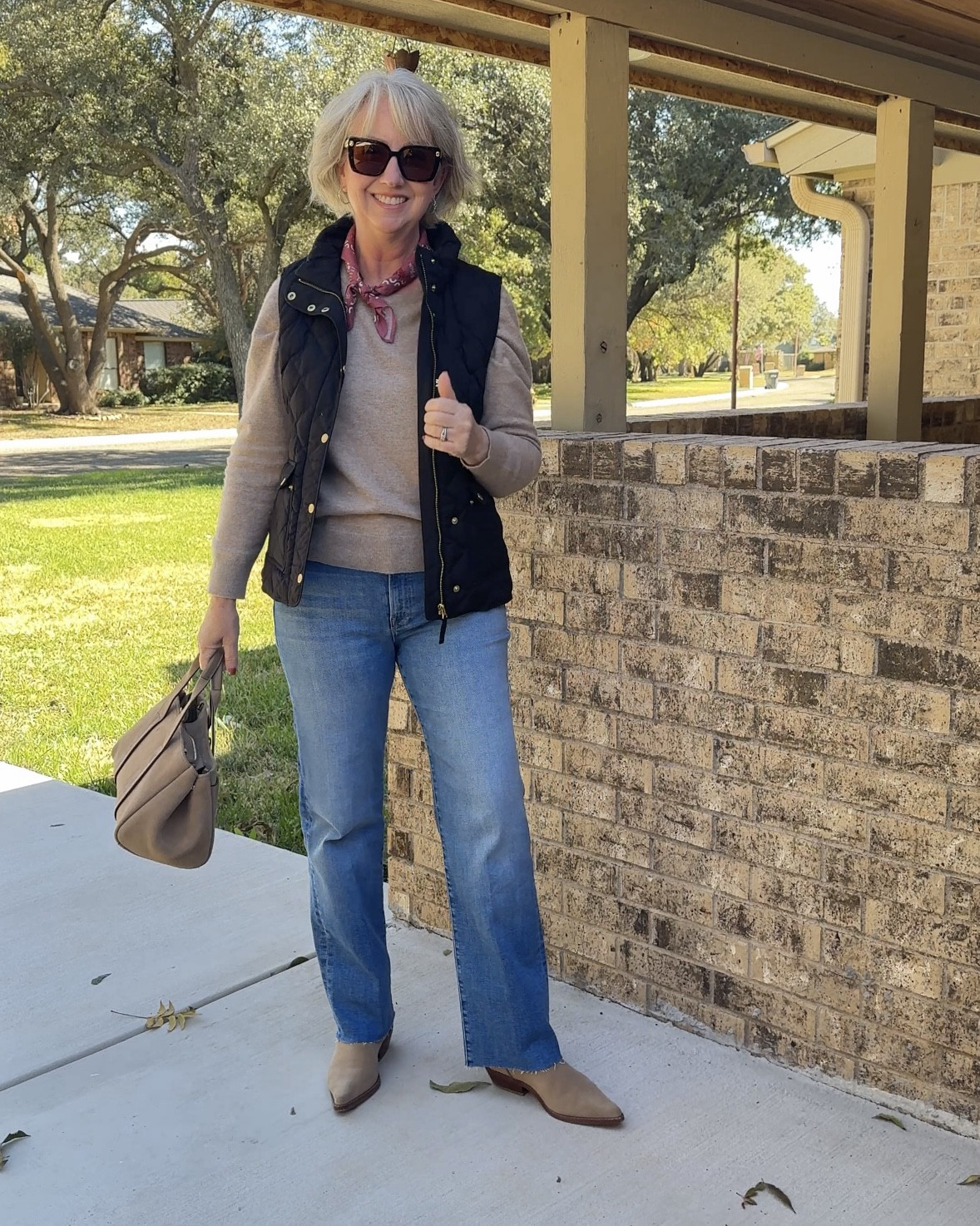 Thanksgiving day outfit! Perfect for sitting on the back porch or maybe doing some shopping  

#LTKHoliday #LTKdayinmylife #LTKOver40