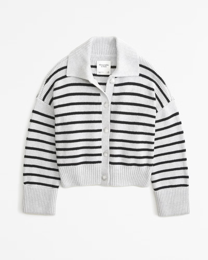 Women's Collared Cardigan | Women's Tops | Abercrombie.com | Abercrombie & Fitch (US)