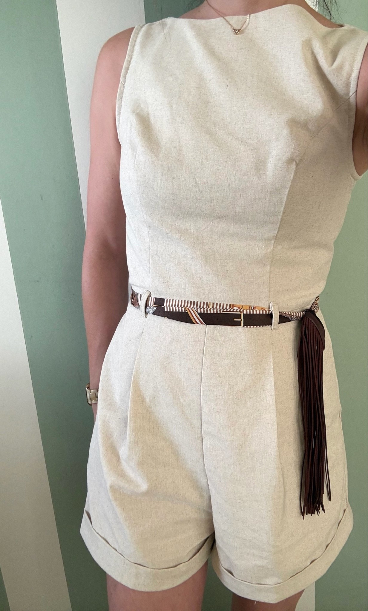 Linen romper 🤍 The fringe belt is from a store in Nantucket but I’ve linked some similar ones!

#LTKootd