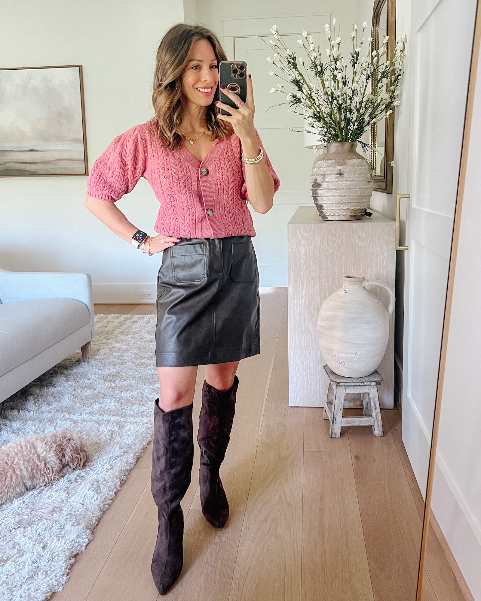 This pink cardigan top looks so darling paired with chocolate browns like this skirt and boots 

Top Fit: I’m wearing an XS 

Skirt Fit: I’m wearing a 00P

#LTKStyleTip #LTKSaleAlert #LTKPetite