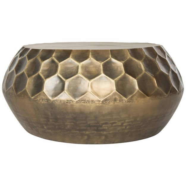 Coffee Table Antique Brass - Safavieh | Target