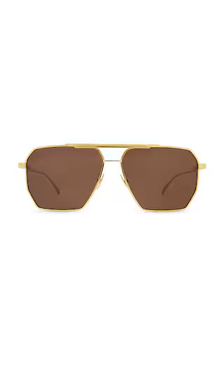 Aviator Sunglasses in Gold | Revolve Clothing (Global)