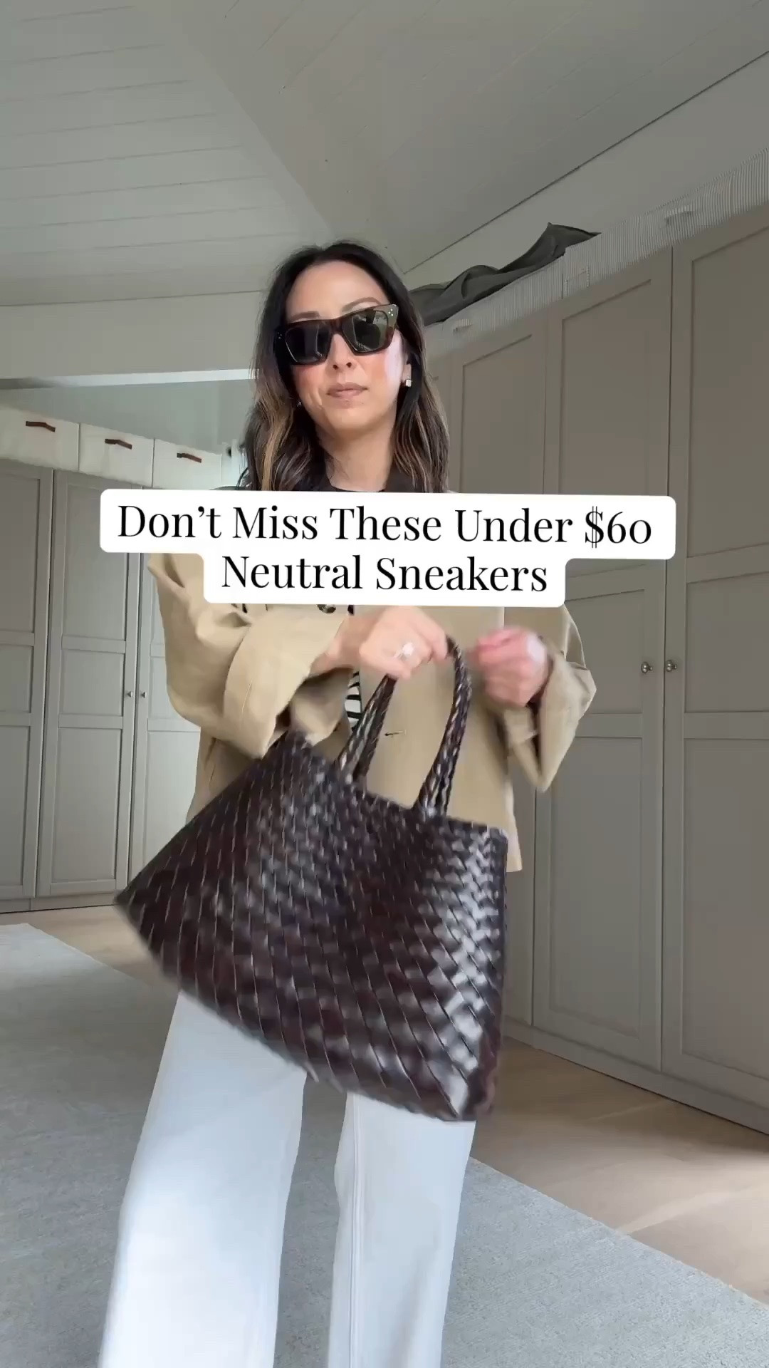 Under $60 neutral sneakers from Zara. Run tts and very comfy. Love the colors on this one!

Zara jacket xs
Kule tee medium
Everlane Sailor 2.0 wide leg jeans 25 - cut hems 
Zara sneakers 6
Dragon Diffusion bag small
Celine sunglasses
Dorsey earrings medium

Petite style, spring outfits 2026

#LTKmomlife #LTKootd #LTKPetite