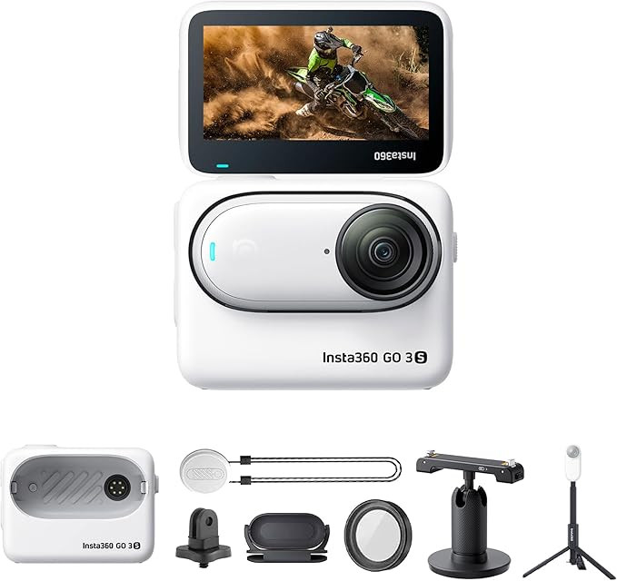 Insta360 GO 3S (White) 64GB Tiny Mighty 4K Action Vlogging Camera, Portable, Mount Anywhere, Wate... | Amazon (US)
