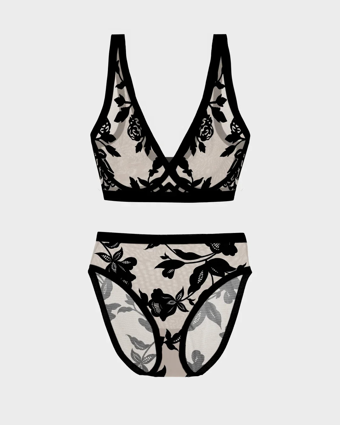Madam Noir Sheer Bra and Panty Set | EBY | EBY (US)