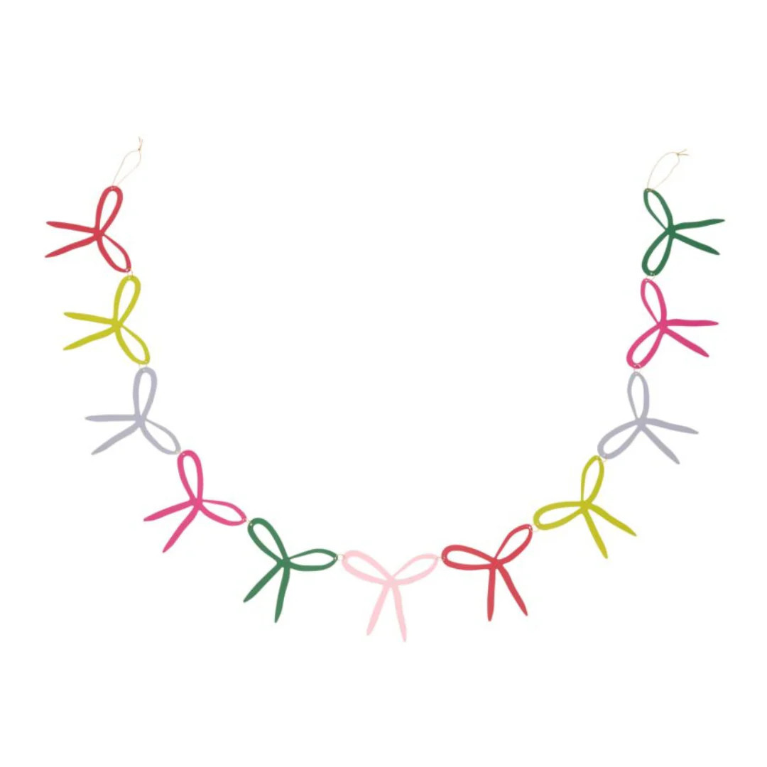 Brightly Bow Garland | Pink Antlers