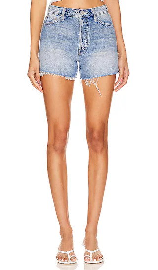 MOTHER The Skipper Short N Long Short in Denim-Light. - size 30 | Revolve Clothing (Global)
