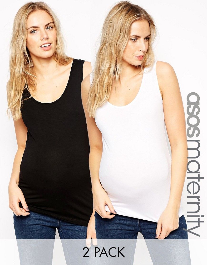 ASOS Maternity Tank In Soft Touch Fabric 2 Pack SAVE 14% | ASOS US