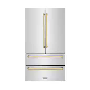 ZLINE KITCHEN & BATH Counter-depth 22.5-cu ft 4-Door French Door Refrigerator with Ice Maker and ... | Lowe's
