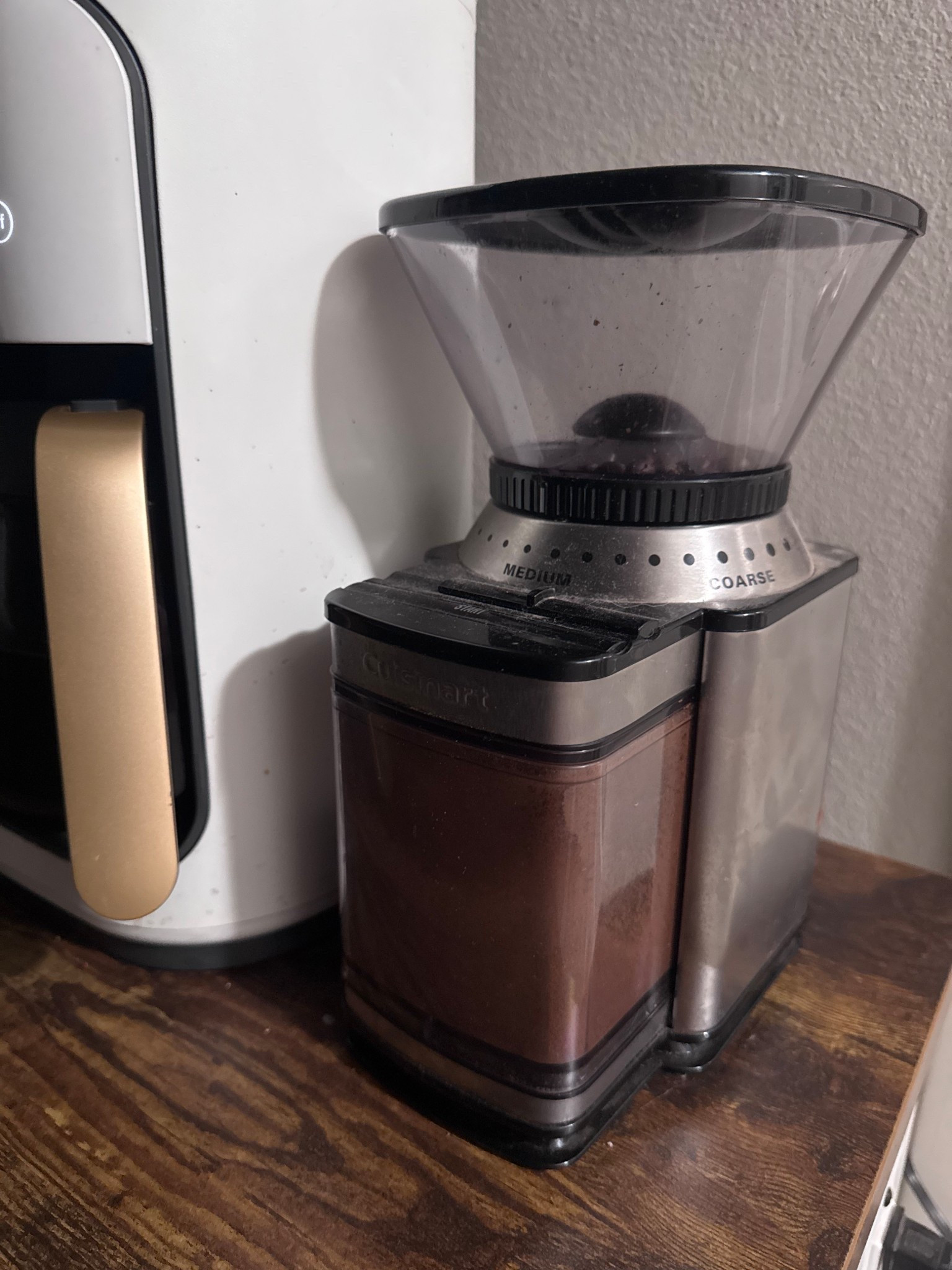 My bean grinder it holds a good amount of whole beans. I prefer my coffee a little stronger than normal and always have it set just under the 18 cup mark. It is a little loud while grinding the beans but it’s definitely worth it! 

#LTKU #LTKHome #LTKActive