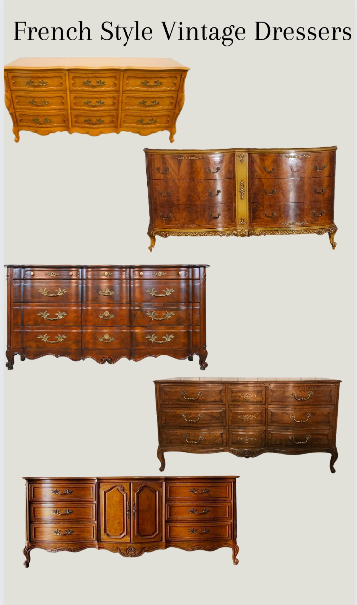 French style vintage dressers- horizontal dresser, bedroom decor, entryway or foyer furniture 

#LTKhome #LTKstyletip #LTKFind