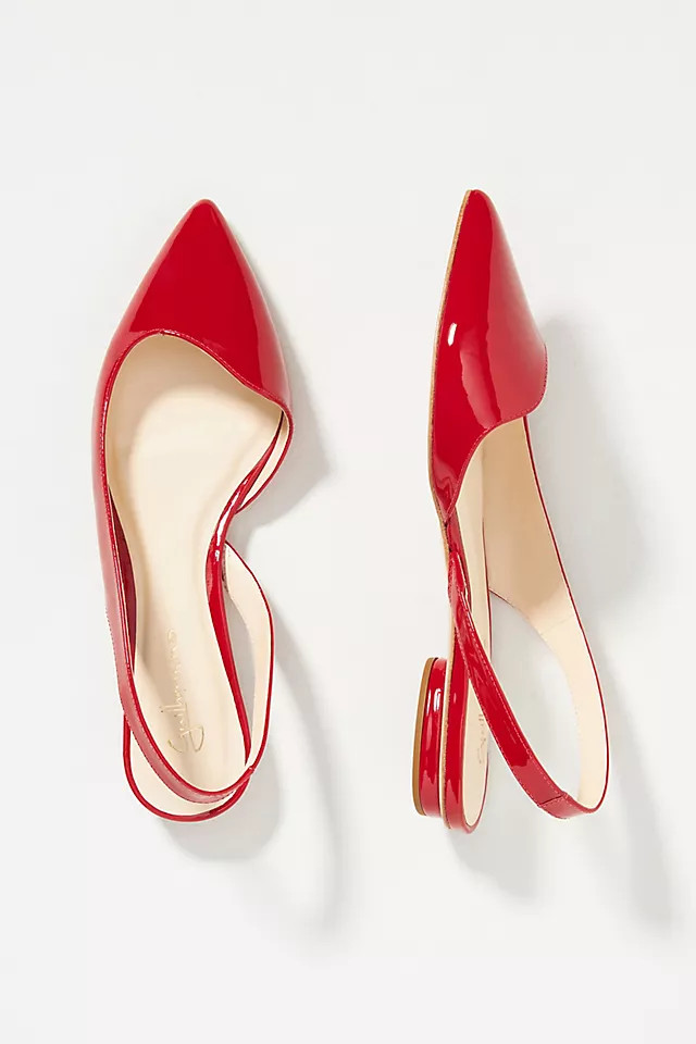 Guilhermina Pointed-Toe Slingback Flats | Anthropologie (US)